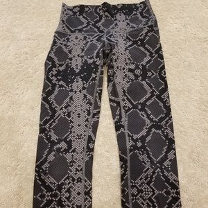 Lululemon snake patterned crops